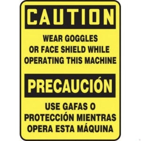 Accuform BILINGUAL Safety Sign  SPANISH SBMEQM721VS SBMEQM721VS